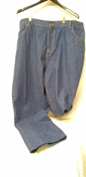 DUKE Haband Classic Men's Pants Blue Denim Relax Fit  44/M inseam 27" - Picture 1 of 8